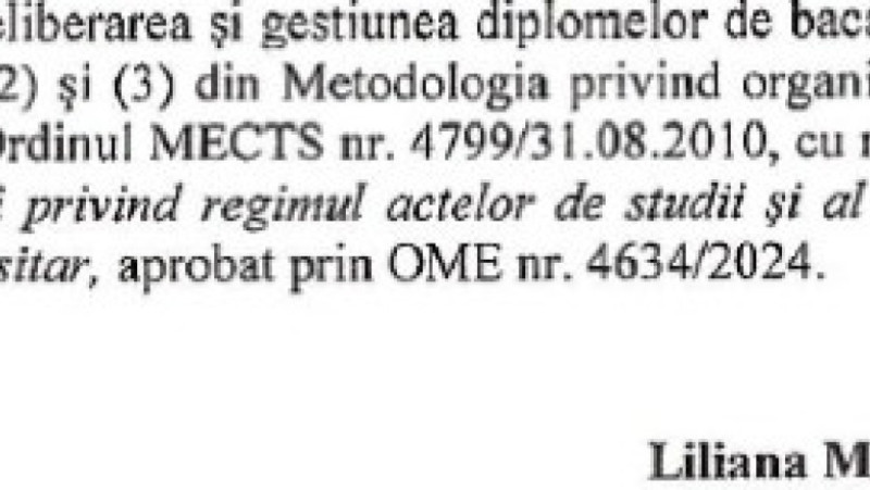 Când se eliberează diploma de bacalaureat 2026. Ministerul Educației explică procedura pentru absolvenții care au depus contestații 2 Adresa ministerul educației