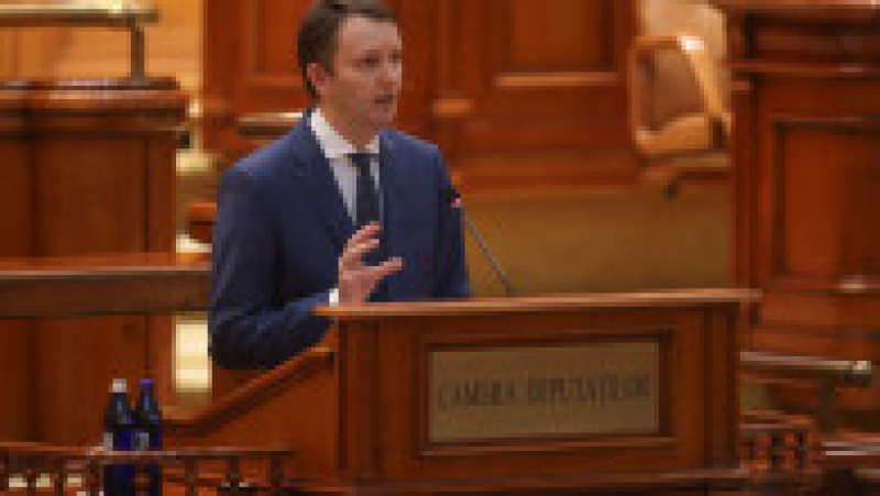 Ședința în plenul reunit al Camerei Deputaților și Senatului în care se dezbate și votează învestirea guvernului condus de Siegfried Mureșan, la Palatul Parlamentului din București, 30 septembrie 2026. Inquam Photos / George Călin | Poza 10 din 11
