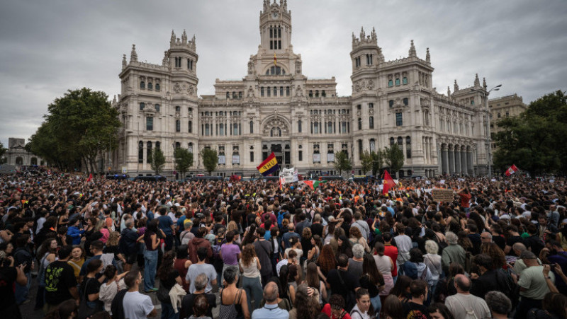 Protestatarii din Spania cer măsuri pentru criza locuințelor. Foto: Profimedia Images