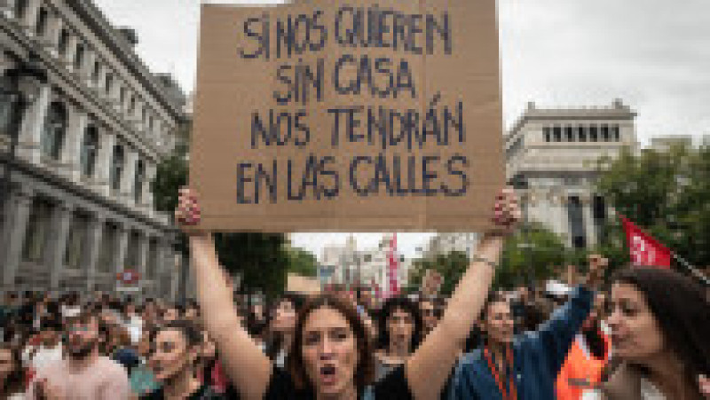 Protestatarii din Spania cer măsuri pentru criza locuințelor. Foto: Profimedia Images | Poza 6 din 19