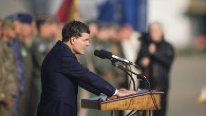 Ceremonia organizată la Baza 86 Aeriană „Locotenent Gheorghe Mociorniţă” cu prilejul Zilei Armatei Române, în comuna Borcea, județul Călărași, 25 octombrie 2026. Foto: Inquam Photos / George Călin | Poza 7 din 9