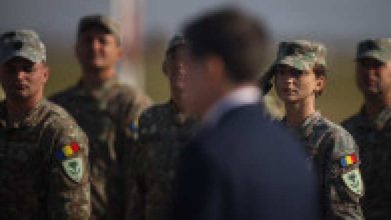 Ceremonia organizată la Baza 86 Aeriană „Locotenent Gheorghe Mociorniţă” cu prilejul Zilei Armatei Române, în comuna Borcea, județul Călărași, 25 octombrie 2026. Foto: Inquam Photos / George Călin | Poza 9 din 9