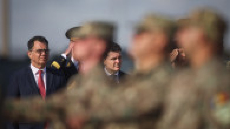 Ceremonia organizată la Baza 86 Aeriană „Locotenent Gheorghe Mociorniţă” cu prilejul Zilei Armatei Române, în comuna Borcea, județul Călărași, 25 octombrie 2026. Foto: Inquam Photos / George Călin | Poza 8 din 9