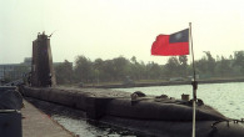 Submarin din clasa Guppy, model american folosit și în Al Doilea Război Mondial, la baza navală Tsoying din sudul Taiwanului. Foto: Profimedia Images | Poza 5 din 5