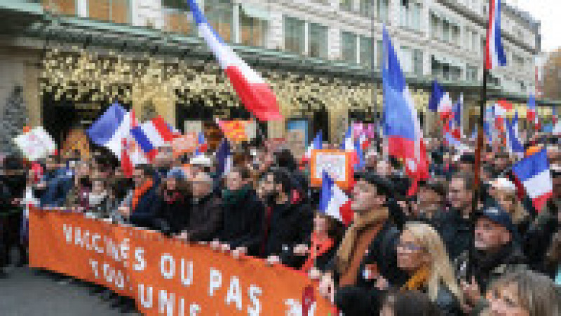 Demonstrație a naționaliștilor la Paris împotriva certificatului verde Foto: Profimedia Images | Poza 11 din 13