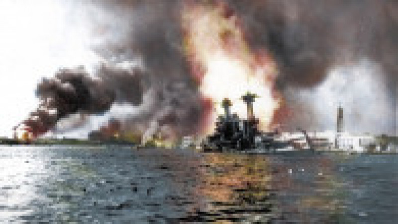Atacul de la Pearl Harbour, 7 decembrie 1941. Imagine retușată de Royston Leonard. Sursa foto: Royston Leonard / mediadrumimages.com / Profimedia Images | Poza 22 din 28