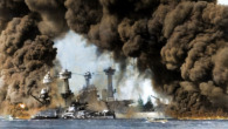 Atacul de la Pearl Harbour, 7 decembrie 1941. Imagine retușată de Royston Leonard. Sursa foto: Royston Leonard / mediadrumimages.com / Profimedia Images | Poza 21 din 28