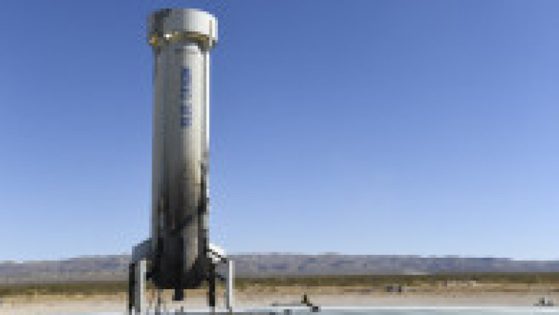 Racheta New Shepard a companiei Blue Origin după lansarea din Texas din 11 decembrie 2021 Foto: Profimedia Images | Poza 4 din 10