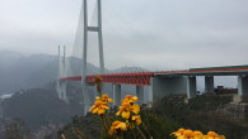 Beipanjiang, cel mai înalt pod din lume, care se ridică la 565 de metri deasupra râului FOTO: Profimedia Images | Poza 12 din 49