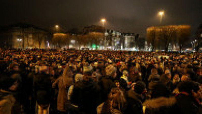 Demonstrație în Franța după atacul asupra revistei Charlie Hebdo. Sursa foto: SEVGI/SIPA/1501072039 / Profimedia Images | Poza 19 din 21