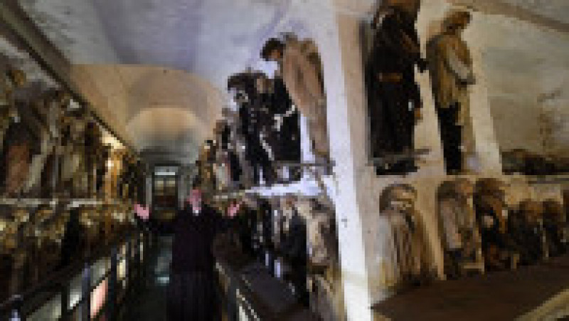 Cadavrele mumificate din Catacombele Capucinilor din Palermo FOTO: Profimedia Images | Poza 6 din 12
