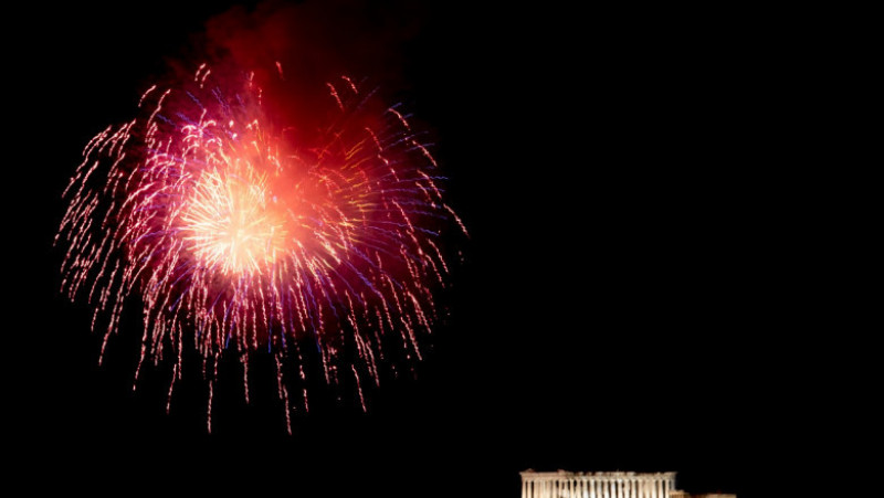 Artificii de Revelion în Atena. Foto: Profimedia Images