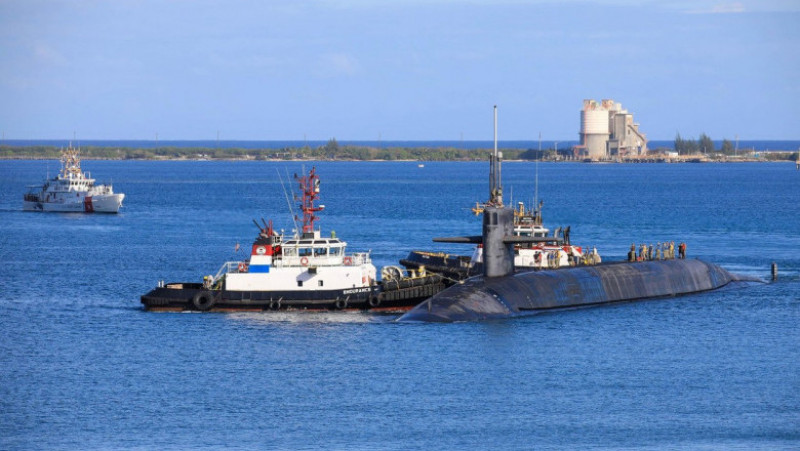 USS Nevada, un submarin cu propulsie nucleară din clasa Ohio, transportă 20 de rachete balistice Trident și zeci de focoase nucleare. Foto: Profimedia