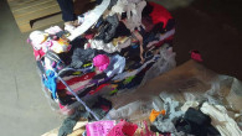 Deșeuri textile, într-un depozit din Târgu Mureș Foto: Poliția de Frontieră | Poza 1 din 4