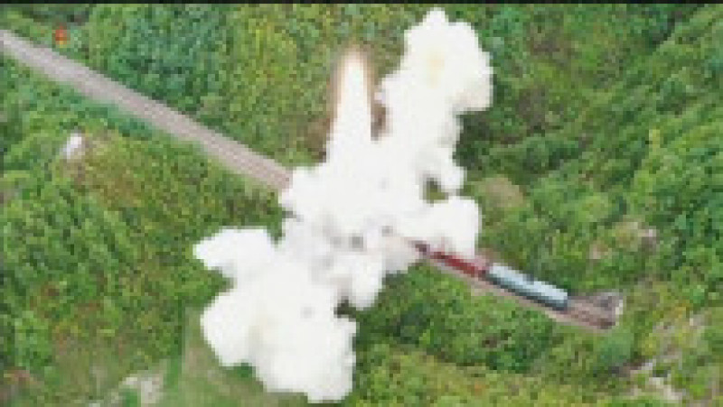 Rachetă lansată din tren de Coreea de Nord Foto: Profimedia Images | Poza 8 din 12
