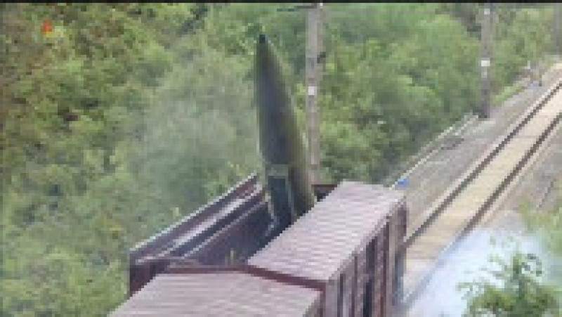 Rachetă lansată din tren de Coreea de Nord Foto: Profimedia Images | Poza 6 din 12