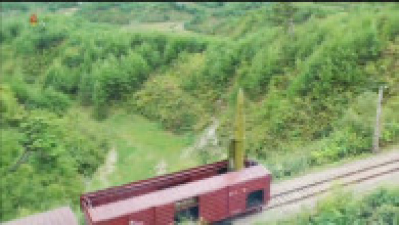 Coreea de Nord a făcut primul test al „trenului Apocalipsei” în septembrie 2021 Foto: Profimedia Images | Poza 3 din 12