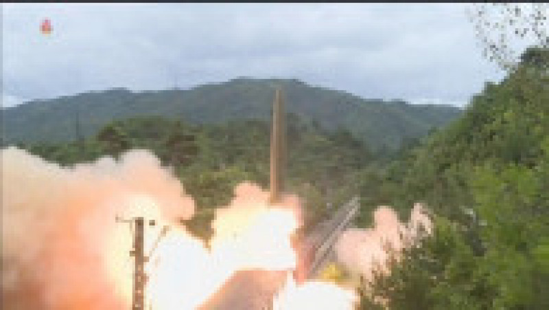 Rachetă lansată din tren de Coreea de Nord Foto: Profimedia Images | Poza 11 din 12