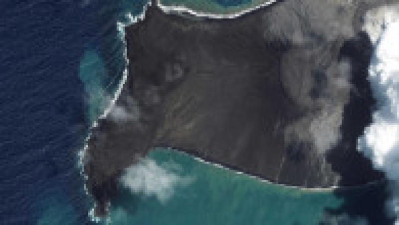 Imaginile din satelit arată de aproape partea vestică a vulcanului Hunga-Tonga - Hunga-Haa