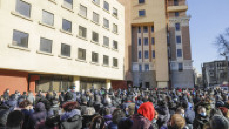 Peste 700 de angajați STB protestează, nemulțumiți de modul în care merg negocierile pentru condițiile de lucru și salarizare. Foto: INQUAM Photos/ George Călin | Poza 2 din 7