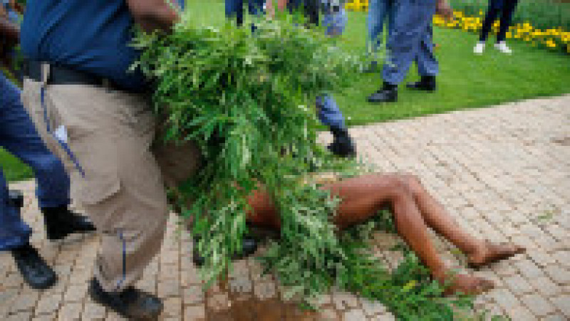 "Regele Khoisan" din Africa de Sud a fost arestat după ce a crescut cannabis lângă palatul prezidențial. Sursa foto: Profimedia Images | Poza 13 din 17