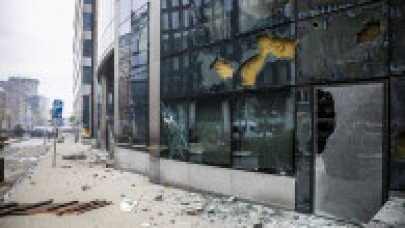 Sediul vandalizat al unei instituții europene din Bruxelles Foto: Profimedia Images | Poza 10 din 27