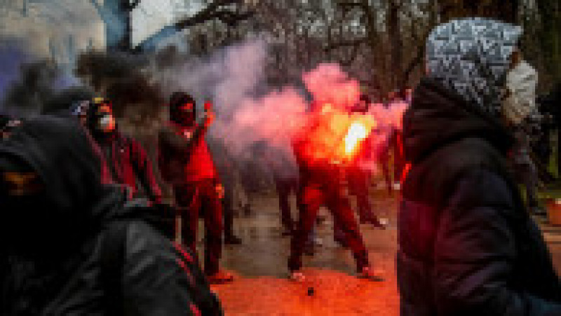 Proteste violente anti-restricții la Bruxelles Foto: Profimedia Images | Poza 18 din 27