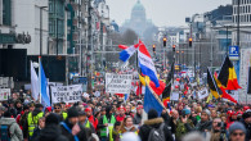 Protest anti-restricții la Bruxelles Foto: Profimedia Images | Poza 7 din 27