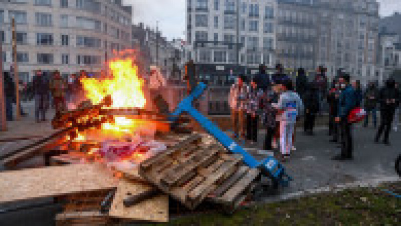 Proteste violente anti-restricții la Bruxelles Foto: Profimedia Images | Poza 23 din 27