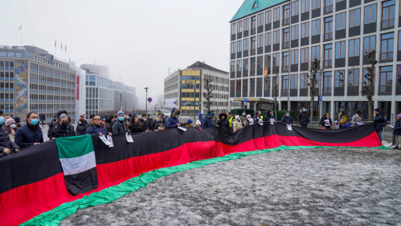 Proteste la Oslo, împotriva regimului taliban. Foto: Profimedia Images