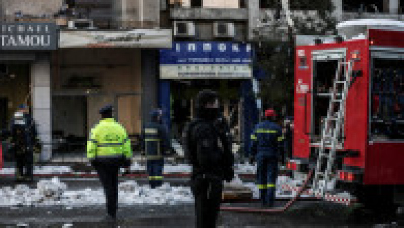 O persoană a fost rănită şi mai multe clădiri au fost grav avariate, miercuri, după o explozie în centrul Atenei. FOTO: Profimedia Images | Poza 2 din 5