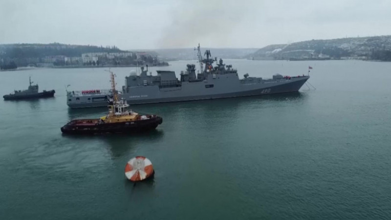Rusia a început miercuri manevre navale de anvergură în Marea Neagră, la care participă peste 20 de nave. Foto: Profimedia Images