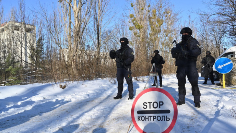 Militarii ucraineni au exersat lupta urbană pe străzile pustii ale orașului Pripiat. Foto: Profimedia