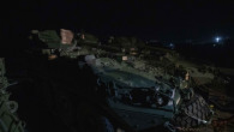 Primele elemente de tehnica militara ale detasamentului SUA Task Force (TF) Cougar se regrupeaza dupa intrarea in Romania, intr-o parcare din apropierea Punctului de Trecere a Frontierei Nadlac, Miercuri 9 Februarie 2022, Inquam Photos / Virgil_Simonescu | Poza 7 din 14
