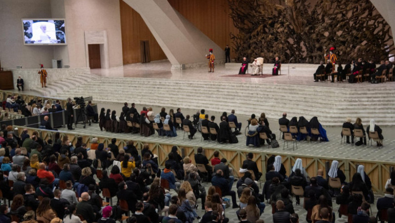 Un bărbat a întrerupt audiența Papei Francisc. Foto: Profimedia Images