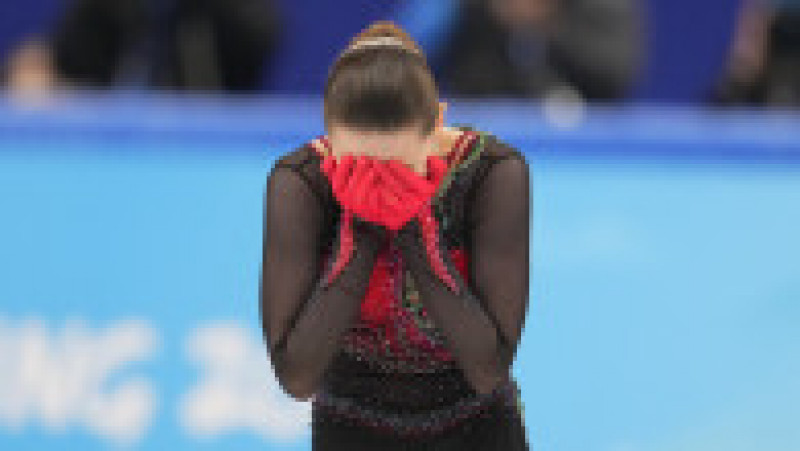Kamila Valieva a izbucnit în plâns la sfârșitul exercițiului Foto: Profimedia Images | Poza 8 din 21