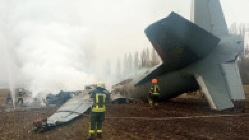 Avion militar ucraineann doborât de trupele rusești. Foto: Profimedia | Poza 17 din 25
