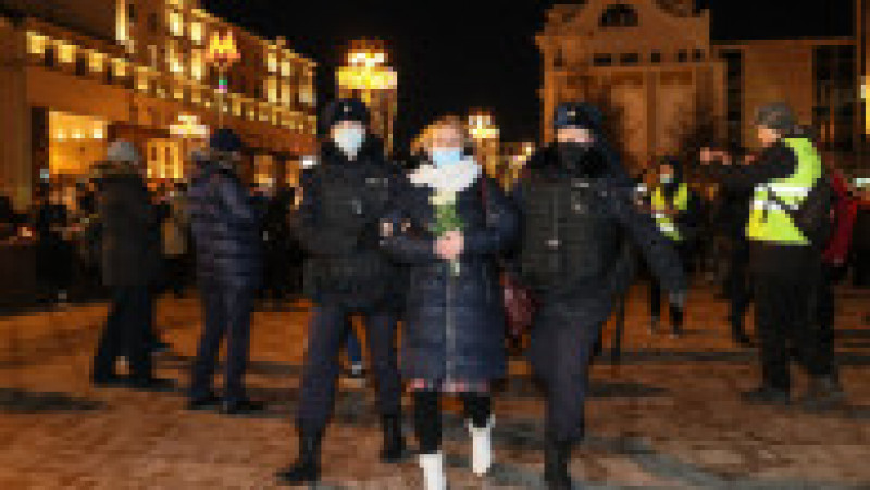 Protestatari față de invazia în Uraina arestați la Moscova. Foto: Profimedia Images | Poza 25 din 25