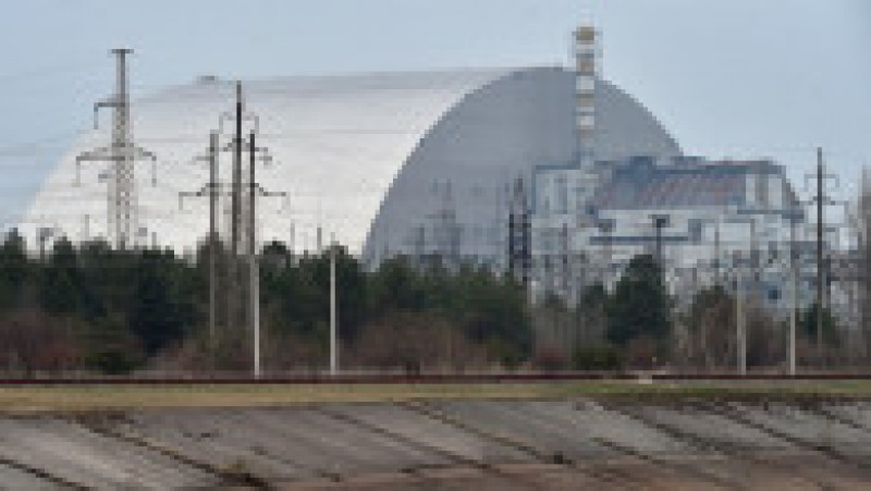 Imagine din 13 aprilie 2021. Domul protector construit peste sarcofagul care acoperă reactorul 4 al centralei nucleare de la Cernobîl. Sursa foto: Profimedia Images | Poza 14 din 14