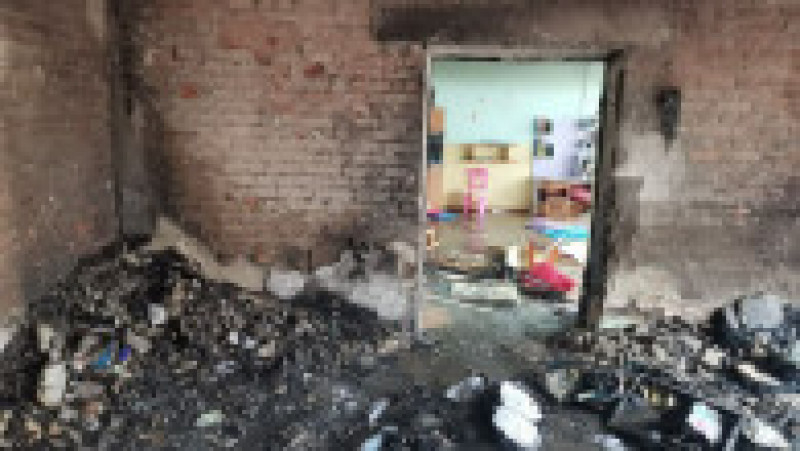 O grădiniță din Cernihiv a fost distrusă într-un bombardament efectuat sâmbătă dimineața de armata rusă. Foto: Ucraina 24/7 | Poza 2 din 6
