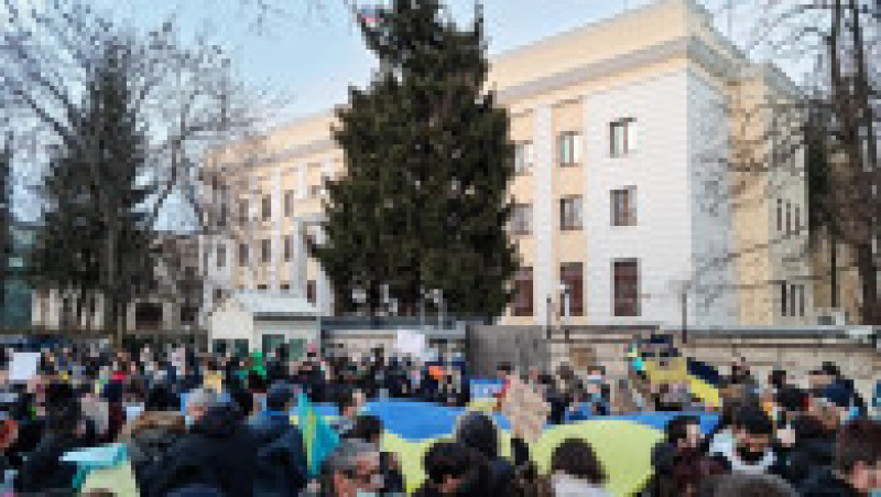 Manifestație de solidaritate cu Ucraina la București. | Poza 2 din 10