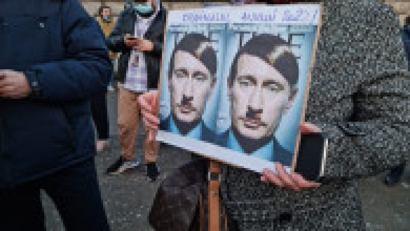 Manifestație de solidaritate cu Ucraina la București. | Poza 1 din 10