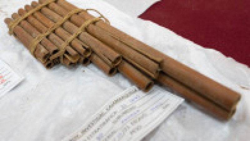Alături de obiectele funerare, au mai fost descoperite artefacte muzicale, cum ar fi „zampońa”, un instrument de suflat de origine andină. Foto: Profimedia Images | Poza 13 din 22