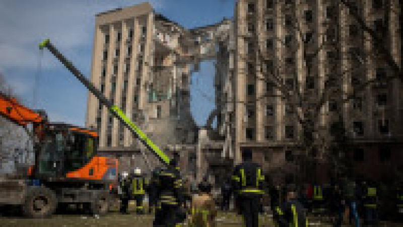 Clădire administrativă din Nikolaev, distrusă de bombardamente. Foto: Profimedia Images | Poza 2 din 10
