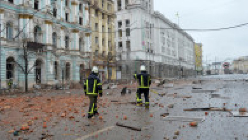 Piața Constituției, Harkov - după bombardament. Foto: Profimedia Images | Poza 8 din 19