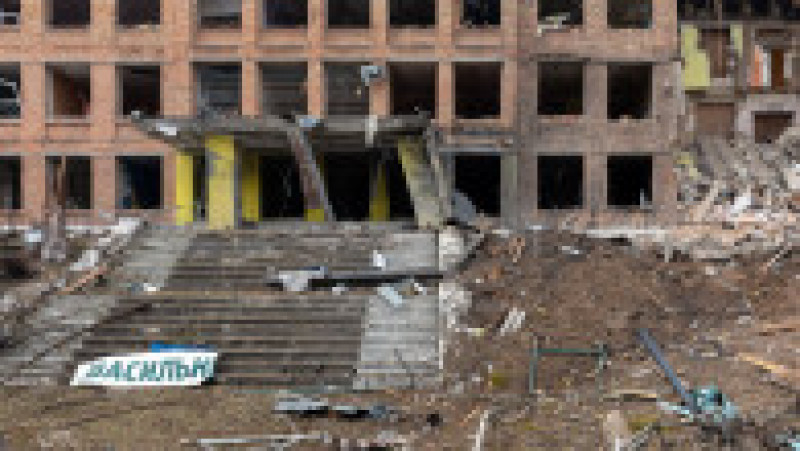 Școală distrusă de bombardamente în Vasilkov. Foto: Profimedia | Poza 5 din 11