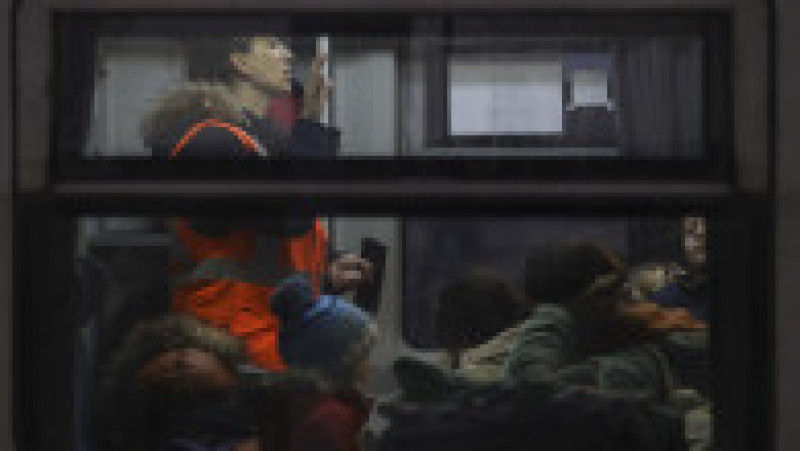 Refugiați ucraineni într-un tern în Gara de Nord. Foto: Inquam Photos/Octav Ganea | Poza 7 din 9