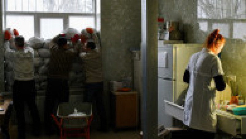 Spitalele din orașele ucrainene sunt baricadate. Foto: Profimedia Images | Poza 13 din 17