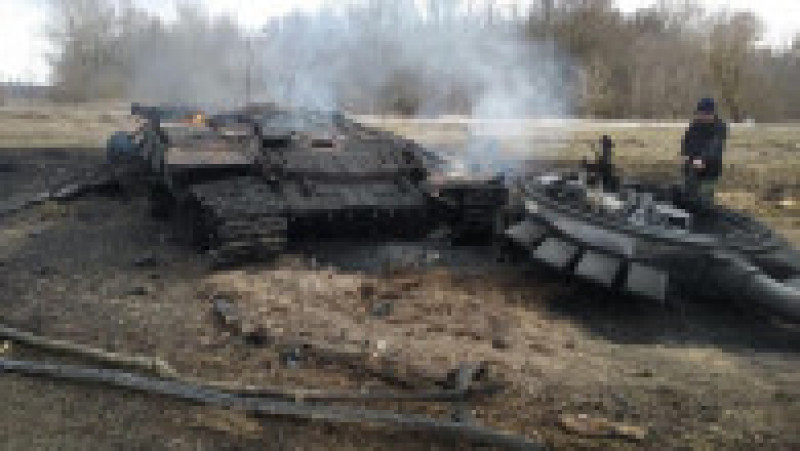 Tanc rusesc distrus în Ucraina. Foto: Ministerul Apărării Ucraina | Poza 89 din 106