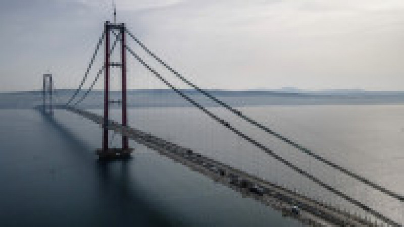 Turcia a inaugurat cel mai lung pod suspendat din lume, peste Strâmtoarea Dardanele. Foto: Profimedia | Poza 6 din 10